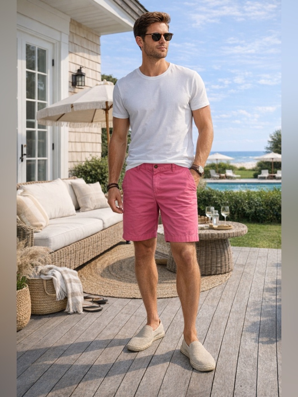 Vineyard Vines Breaker Shorts Pink  34 Flat Front Stretch Chino Preppy Golf EUC